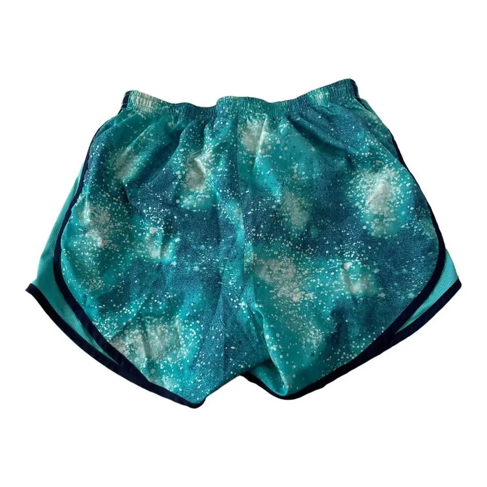 Nike Womens Size XS Athletic Tempo Running Shorts Dri Fit Lined Blue Green Teal